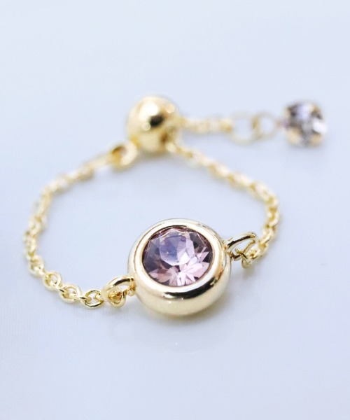 florist（フローリスト）の「誕生石チェーンリング（リング・レディース・その他1/その他2/その他3/その他4/その他5/その他6/その他7/その他8/その他9/その他10/その他11/その他12/A/B/C/D/E/F/G・FREE）」の3枚目の写真