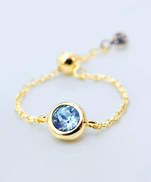 florist（フローリスト）の「誕生石チェーンリング（リング・レディース・その他1/その他2/その他3/その他4/その他5/その他6/その他7/その他8/その他9/その他10/その他11/その他12/A/B/C/D/E/F/G・FREE）」の4枚目の写真