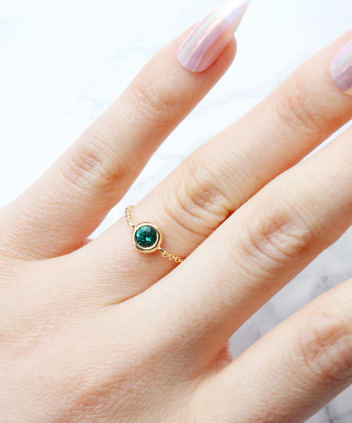 florist（フローリスト）の「誕生石チェーンリング（リング・レディース・その他1/その他2/その他3/その他4/その他5/その他6/その他7/その他8/その他9/その他10/その他11/その他12/A/B/C/D/E/F/G・FREE）」の5枚目の写真