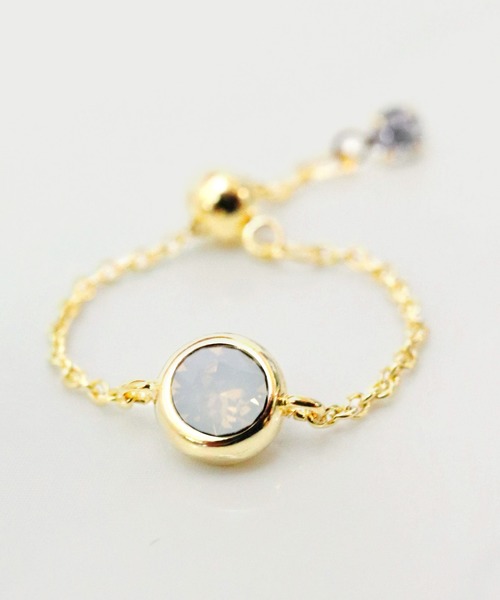 florist（フローリスト）の「誕生石チェーンリング（リング・レディース・その他1/その他2/その他3/その他4/その他5/その他6/その他7/その他8/その他9/その他10/その他11/その他12/A/B/C/D/E/F/G・FREE）」の6枚目の写真