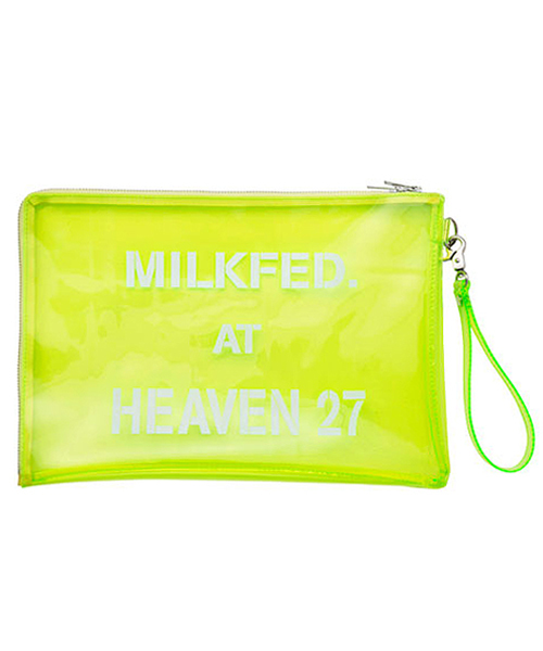 MILKFED.（ミルクフェド）の「CLEAR CLUTCH BAG "H27"　（クラッチバッグ/クリア/ビニール/蛍光）（クラッチバッグ・レディース・ブラック/ライトグリーン/ピンク/クリア・ONESIZE）」の3枚目の写真