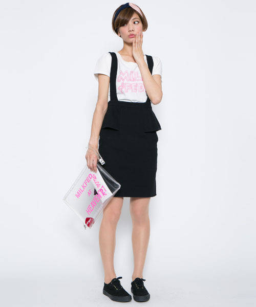 MILKFED.（ミルクフェド）の「CLEAR CLUTCH BAG "H27"　（クラッチバッグ/クリア/ビニール/蛍光）（クラッチバッグ・レディース・ブラック/ライトグリーン/ピンク/クリア・ONESIZE）」の5枚目の写真