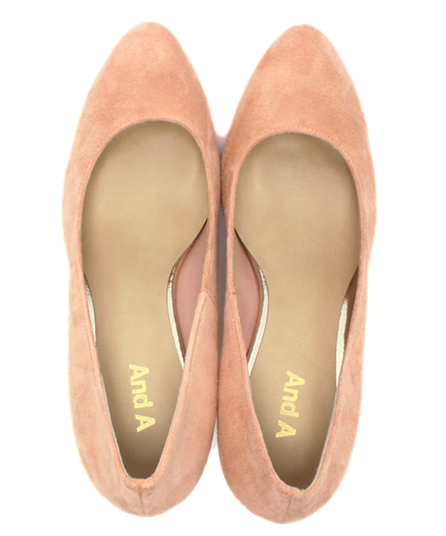 And A（アンドエー）の「配色ストーム付きパンプス（パンプス・レディース・ベージュ/ピンク/サックスブルー・24.0cm/23.0cm）」の6枚目の写真