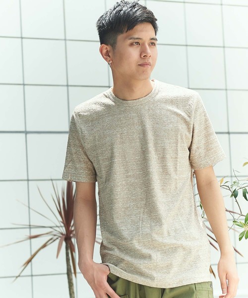 GGD（ジージーディー）の「日本製表面パイルクルーTee（Tシャツ/カットソー・メンズ・ホワイト/ベージュ/ネイビー・46/48）」の2枚目の写真