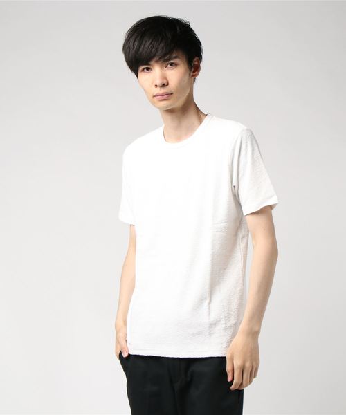 GGD（ジージーディー）の「日本製表面パイルクルーTee（Tシャツ/カットソー・メンズ・ホワイト/ベージュ/ネイビー・46/48）」の6枚目の写真