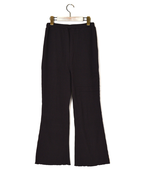 w closet（ダブルクローゼット）の「リブベルボトムパンツ（その他パンツ・レディース・ベージュ/オフホワイト/グレー系その他/ライトブラウン/スミクロ・FREE）」の8枚目の写真