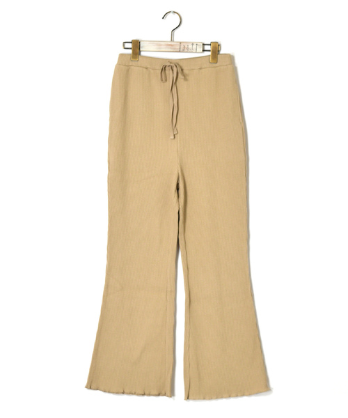 w closet（ダブルクローゼット）の「リブベルボトムパンツ（その他パンツ・レディース・ベージュ/オフホワイト/グレー系その他/ライトブラウン/スミクロ・FREE）」の21枚目の写真