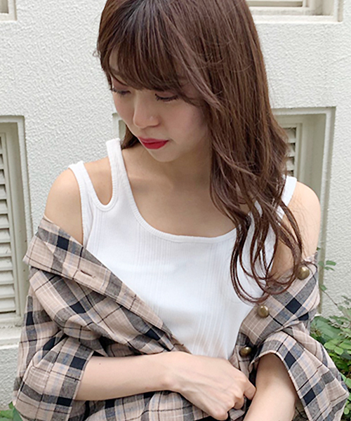 apres jour（アプレジュール）の「リブ肩開きタンク【ZOZOTOWN限定アイテム】（タンクトップ・レディース・ブラック/モカ/オフホワイト・フリー）」の6枚目の写真