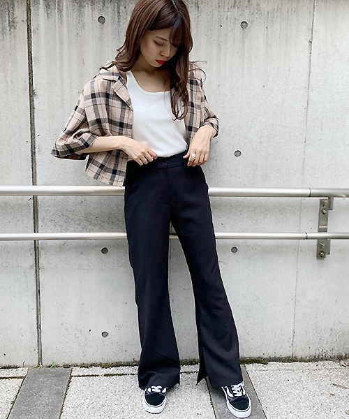 apres jour（アプレジュール）の「リブ肩開きタンク【ZOZOTOWN限定アイテム】（タンクトップ・レディース・ブラック/モカ/オフホワイト・フリー）」の9枚目の写真