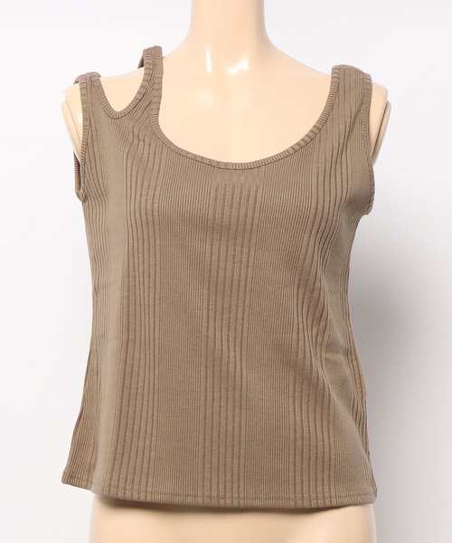 apres jour（アプレジュール）の「リブ肩開きタンク【ZOZOTOWN限定アイテム】（タンクトップ・レディース・ブラック/モカ/オフホワイト・フリー）」の18枚目の写真