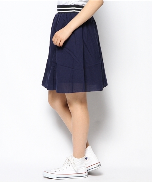 WEGO（ウィゴー）の「WEGO/ラインリブフレアスカート（スカート・レディース・ホワイト/グリーン/ネイビー/ライトイエロー・FREE）」の11枚目の写真