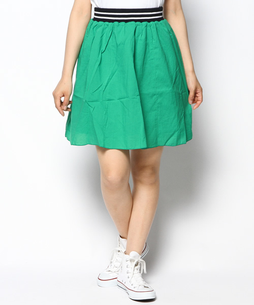 WEGO（ウィゴー）の「WEGO/ラインリブフレアスカート（スカート・レディース・ホワイト/グリーン/ネイビー/ライトイエロー・FREE）」の9枚目の写真