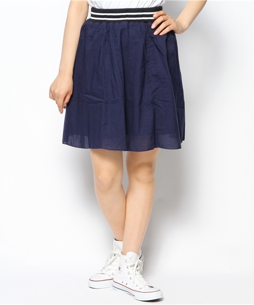 WEGO（ウィゴー）の「WEGO/ラインリブフレアスカート（スカート・レディース・ホワイト/グリーン/ネイビー/ライトイエロー・FREE）」の10枚目の写真