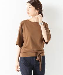 IENA LA BOUCLE 強撚 裏毛リボンプルオーバー◆