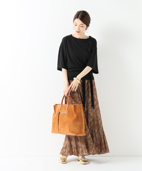 IENA LA BOUCLE(イエナラブークル)の「IENA LA BOUCLE 強撚 裏毛リボンプルオーバー◆(Tシャツ/カットソー・レディース・ブラック/ブラウン・FREE)」の7枚目の写真