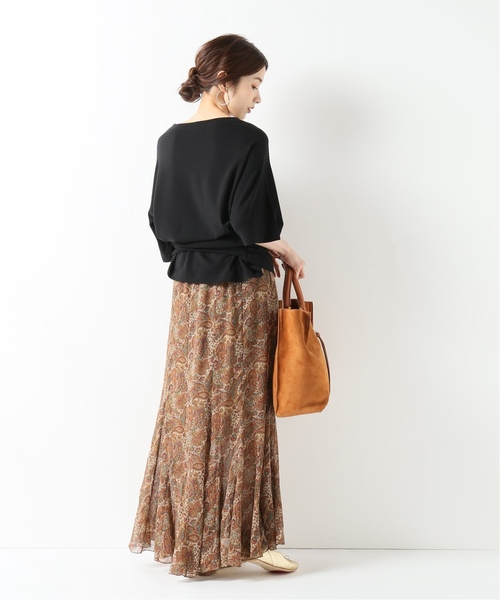 IENA LA BOUCLE(イエナラブークル)の「IENA LA BOUCLE 強撚 裏毛リボンプルオーバー◆(Tシャツ/カットソー・レディース・ブラック/ブラウン・FREE)」の8枚目の写真