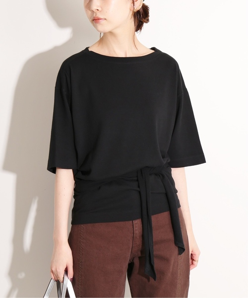 IENA LA BOUCLE(イエナラブークル)の「IENA LA BOUCLE 強撚 裏毛リボンプルオーバー◆(Tシャツ/カットソー・レディース・ブラック/ブラウン・FREE)」の14枚目の写真