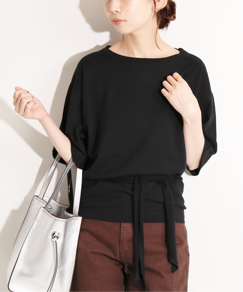 IENA LA BOUCLE(イエナラブークル)の「IENA LA BOUCLE 強撚 裏毛リボンプルオーバー◆(Tシャツ/カットソー・レディース・ブラック/ブラウン・FREE)」の16枚目の写真