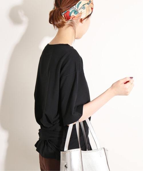 IENA LA BOUCLE(イエナラブークル)の「IENA LA BOUCLE 強撚 裏毛リボンプルオーバー◆(Tシャツ/カットソー・レディース・ブラック/ブラウン・FREE)」の12枚目の写真