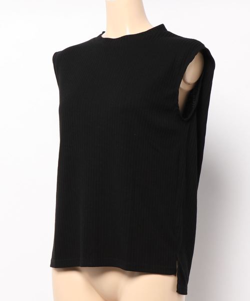 natural couture（ナチュラルクチュール）の「ＰＰ便利なリブテレコノースリ（タンクトップ・レディース・ブラウン/ブラック/アイボリー/ベージュ/ラベンダー/カーキ・FREE）」の7枚目の写真