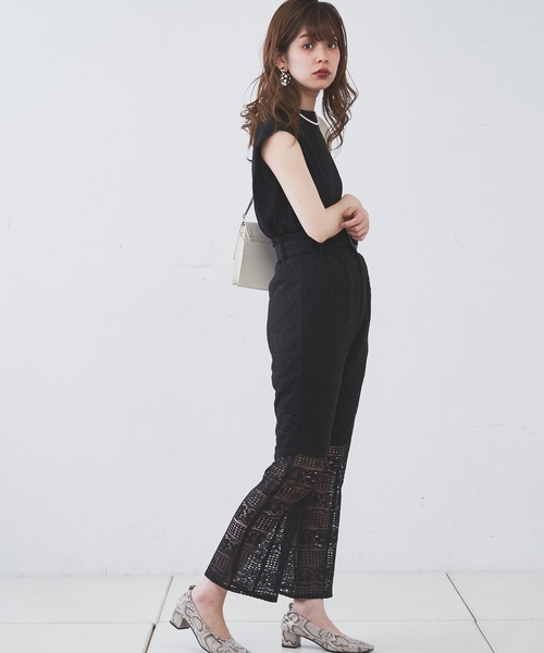 natural couture（ナチュラルクチュール）の「ＰＰ便利なリブテレコノースリ（タンクトップ・レディース・ブラウン/ブラック/アイボリー/ベージュ/ラベンダー/カーキ・FREE）」の17枚目の写真