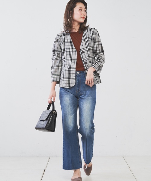 natural couture（ナチュラルクチュール）の「ＰＰ便利なリブテレコノースリ（タンクトップ・レディース・ブラウン/ブラック/アイボリー/ベージュ/ラベンダー/カーキ・FREE）」の12枚目の写真