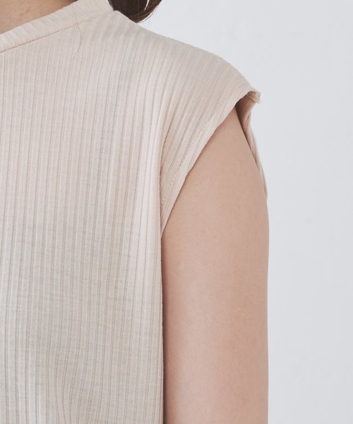 natural couture（ナチュラルクチュール）の「ＰＰ便利なリブテレコノースリ（タンクトップ・レディース・ブラウン/ブラック/アイボリー/ベージュ/ラベンダー/カーキ・FREE）」の10枚目の写真