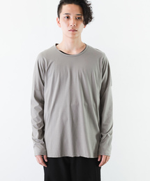 KAZUYUKI KUMAGAI ATTACHMENT | 40/-フレスカハイケージ天竺 クルーネックドルマンL/S(Tシャツ/カットソー)