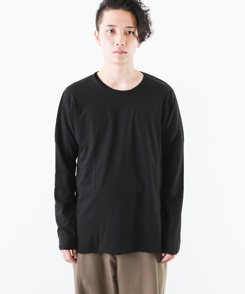 KAZUYUKI KUMAGAI ATTACHMENT(カズユキクマガイアタッチメント)の「40/-フレスカハイケージ天竺 クルーネックドルマンL/S(Tシャツ/カットソー・メンズ・ホワイト/ライトブルー/ブラック/オフホワイト/ライトベージュ・1/2/3)」の3枚目の写真