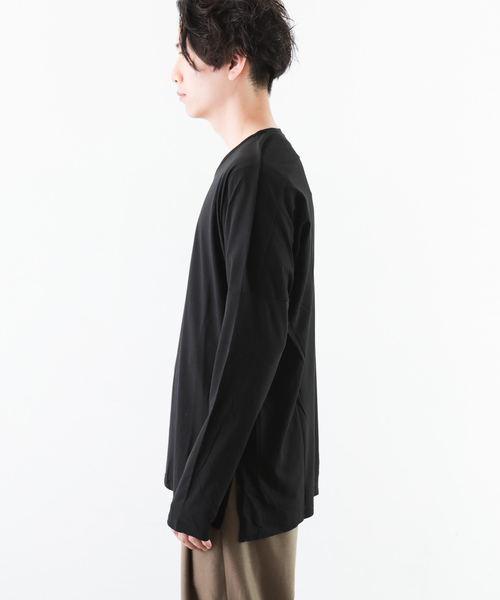 KAZUYUKI KUMAGAI ATTACHMENT(カズユキクマガイアタッチメント)の「40/-フレスカハイケージ天竺 クルーネックドルマンL/S(Tシャツ/カットソー・メンズ・ホワイト/ライトブルー/ブラック/オフホワイト/ライトベージュ・1/2/3)」の17枚目の写真