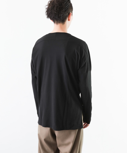 KAZUYUKI KUMAGAI ATTACHMENT(カズユキクマガイアタッチメント)の「40/-フレスカハイケージ天竺 クルーネックドルマンL/S(Tシャツ/カットソー・メンズ・ホワイト/ライトブルー/ブラック/オフホワイト/ライトベージュ・1/2/3)」の18枚目の写真