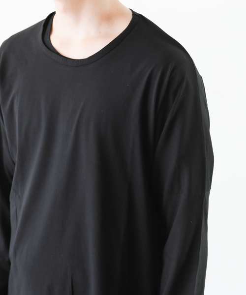 KAZUYUKI KUMAGAI ATTACHMENT(カズユキクマガイアタッチメント)の「40/-フレスカハイケージ天竺 クルーネックドルマンL/S(Tシャツ/カットソー・メンズ・ホワイト/ライトブルー/ブラック/オフホワイト/ライトベージュ・1/2/3)」の19枚目の写真