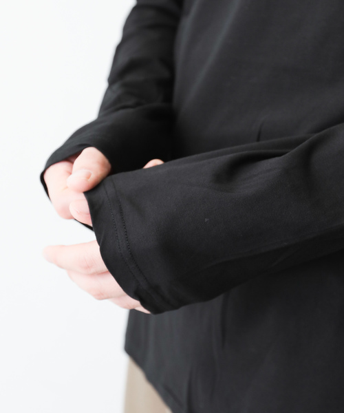 KAZUYUKI KUMAGAI ATTACHMENT(カズユキクマガイアタッチメント)の「40/-フレスカハイケージ天竺 クルーネックドルマンL/S(Tシャツ/カットソー・メンズ・ホワイト/ライトブルー/ブラック/オフホワイト/ライトベージュ・1/2/3)」の21枚目の写真