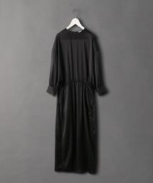 6（ロク）の「＜6(ROKU)＞SATIN BACK SLIT DRESS/ワンピース