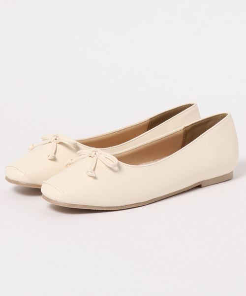 KOBE LETTUCE（コウベレタス）の「スクエアトゥインナーファーリボンバレエパンプス（パンプス・レディース・アイボリー/ダークベージュ/ブラック/ピンク系その他・L/LL/M/S）」の15枚目の写真