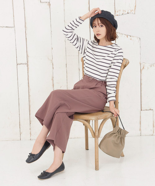 KOBE LETTUCE（コウベレタス）の「スクエアトゥインナーファーリボンバレエパンプス（パンプス・レディース・アイボリー/ダークベージュ/ブラック/ピンク系その他・L/LL/M/S）」の7枚目の写真