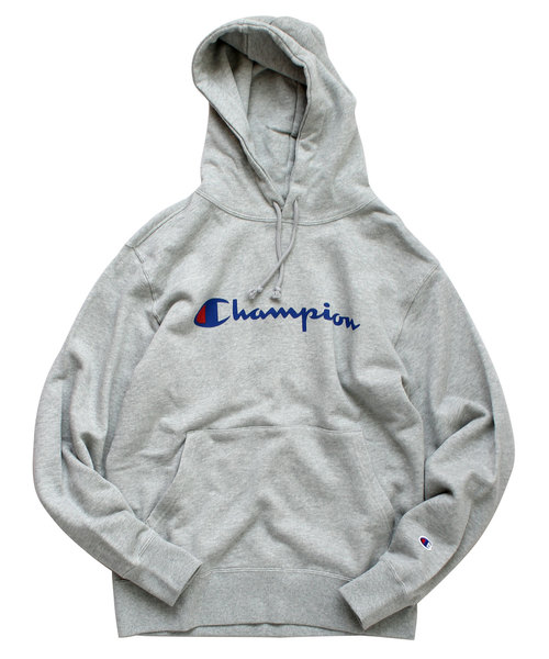 Champion（チャンピオン）の「裏毛プリントパーカー C3-Q102（パーカー・メンズ・ネイビー/イエロー/レッド/グレー/ホワイト/ブラック・MEDIUM/LARGE/X-LARGE）」の3枚目の写真