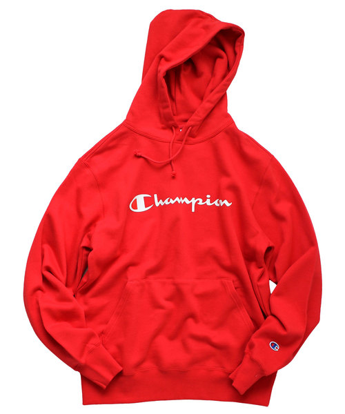 Champion（チャンピオン）の「裏毛プリントパーカー C3-Q102（パーカー・メンズ・ネイビー/イエロー/レッド/グレー/ホワイト/ブラック・MEDIUM/LARGE/X-LARGE）」の6枚目の写真