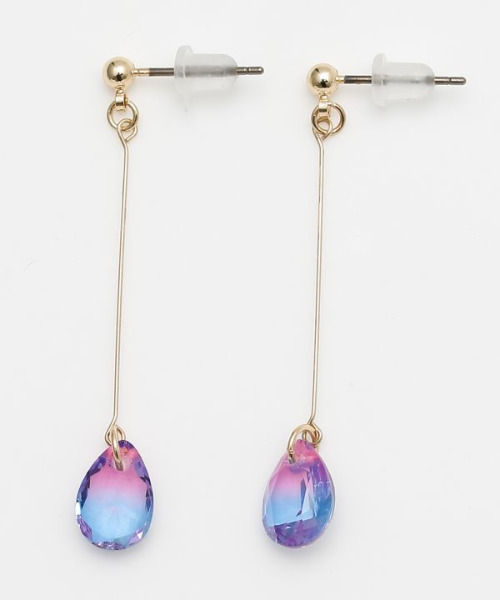 カヤ（カヤ）の「【カヤ】色移り雫ピアス（ピアス（両耳用）・レディース・その他1/その他2/その他3/その他4/その他5・FREE）」の4枚目の写真