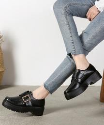 Shoes in Closet | 厚底 マニッシュ ワンベルトバックル 軽量 ローファー《約4.5㎝ヒール》 1978(ローファー)