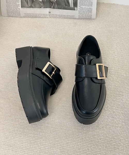 Shoes in Closet（シューズインクローゼット）の「軽量厚底 マニッシュ ワンベルトバックル  ローファー 1978（ローファー・レディース・ブラック/ブラック系その他/ダークブラウン/ブラック系その他5/ブラウン系その他5/アイボリー/ベージュ系その他5/グレー系その他7/ブラック系その他6/グレー系その他6/ベージュ系その他6/イエロー系その他6/ブラウン系その他6/ブラウン系その他・LL/S/M/L/4L/3L/XS/5L/6L）」の20枚目の写真