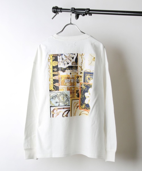 NILWAY(ニルウェイ)の「【Nilway】【USAコットン】バック柄プリントロンT/ロングTシャツ(Tシャツ/カットソー・メンズ・ホワイト系1/ホワイト系2/ホワイト系3/ホワイト系4/ホワイト系5/ブラック系1/ブラック系2/ブラック系3/ブラック系4/ブラック系5・MEDIUM/LARGE/X-LARGE)」の4枚目の写真