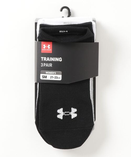 UNDER ARMOUR（アンダーアーマー）の「UAノーショー ソックス （3足セット）（トレーニング/レディース）（ソックス/靴下・レディース・ブラック系その他・SM/MD）」の4枚目の写真