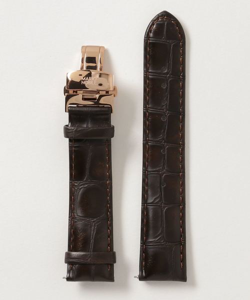 KLASSE14(クラスフォーティーン)の「〈KLASSE14/クラス14〉DISCO VOLANTE CROCODILE STRAP/ディスコボランテ クロコダイル 替えベルト 20mm・17mm(アナログ腕時計・メンズ・ブラウン系その他/ブラック/ブラウン・17/20)」の2枚目の写真