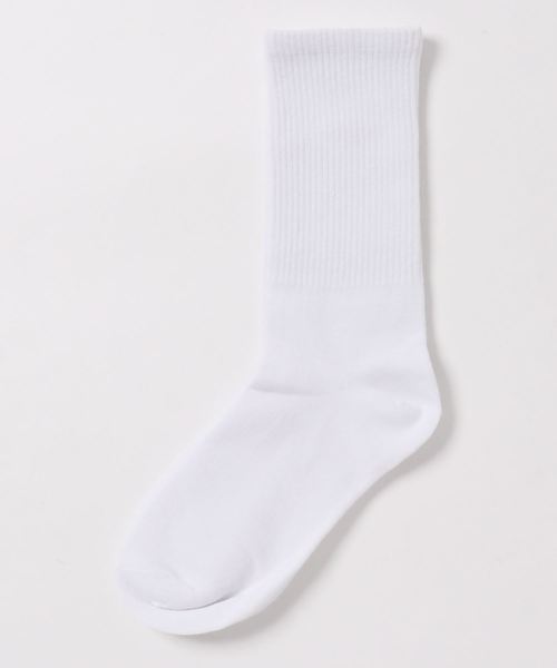 Fun & Daily(ファンアンドデイリー)の「F&D : カラーリブミドルソックス(ソックス/靴下・レディース・パープル/ブラック/グレー/ピンク/グリーン系その他/グリーン/オレンジ/ブルー/ホワイト・FREE)」の2枚目の写真