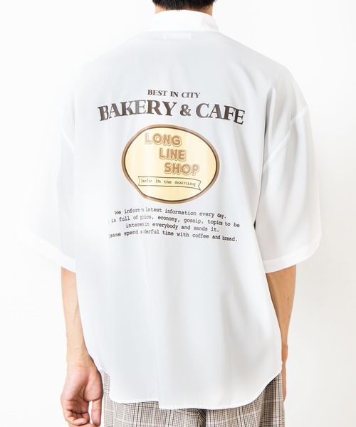 WEGO(ウィゴー)の「WEGO/レトロロゴビッグシルエット5分袖シャツ(シャツ/ブラウス・メンズ・ブラック/ベージュ/ホワイト系その他/ホワイト・LARGE/MEDIUM)」の17枚目の写真