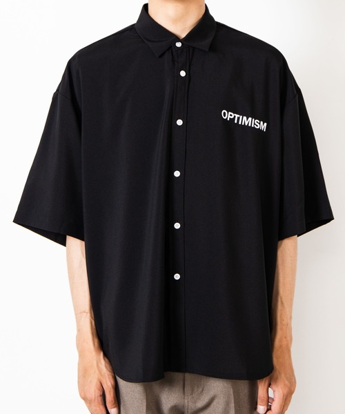 WEGO(ウィゴー)の「WEGO/レトロロゴビッグシルエット5分袖シャツ(シャツ/ブラウス・メンズ・ブラック/ベージュ/ホワイト系その他/ホワイト・LARGE/MEDIUM)」の16枚目の写真