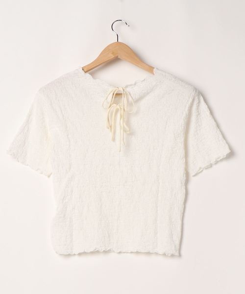 one way(ワンウェイ)の「フクレオリトップス(Tシャツ/カットソー・レディース・ホワイト/ライトブルー/ベージュ・FREE)」の12枚目の写真