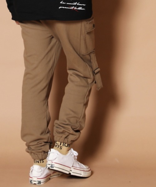 GALLIS ADDICTION（ガリスアディクション）の「GA SWEAT BUSH PANTS/スウェット ブッシュ ジョガーパンツ（その他パンツ・メンズ・ブラック/ブラウン・M/L）」の4枚目の写真