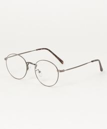 【urge select】《ユニセックス/男女兼用》メタル アンティーク調 伊達メガネ【ラウンド/UVカット】